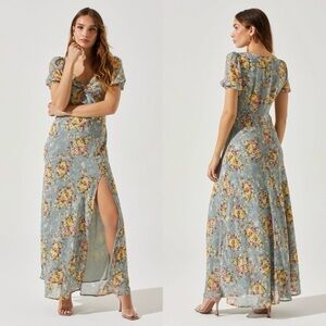 LIKE NEW! Astr The Label Floral Maxi Dress with Yellow and Pink Blooms. $99 MSRP